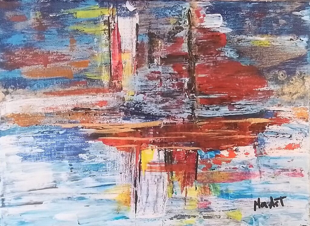 Akril na platnu 24x18 barka