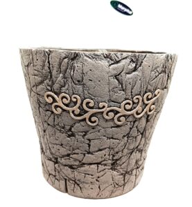 Tegla za cvijeće Montana siva ornament