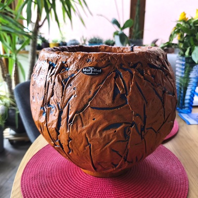 Roma tegla za cvijeće narančasto plava